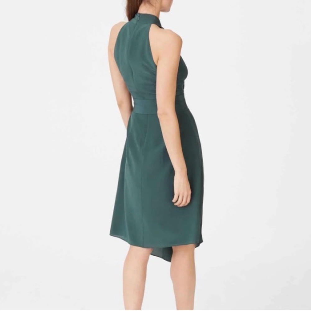 Club Monaco Silk Dark Green Dress - Picture 3 of 11